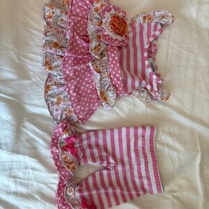 Spring outfit pink and white